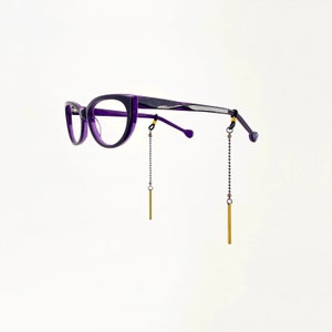 Raw Brass Bar Anti-Slide Glasses Chains || Stylish Eyewear Holders || Sunglasses Earrings || Retainers || Unique Jewelry || Handcrafted Gift