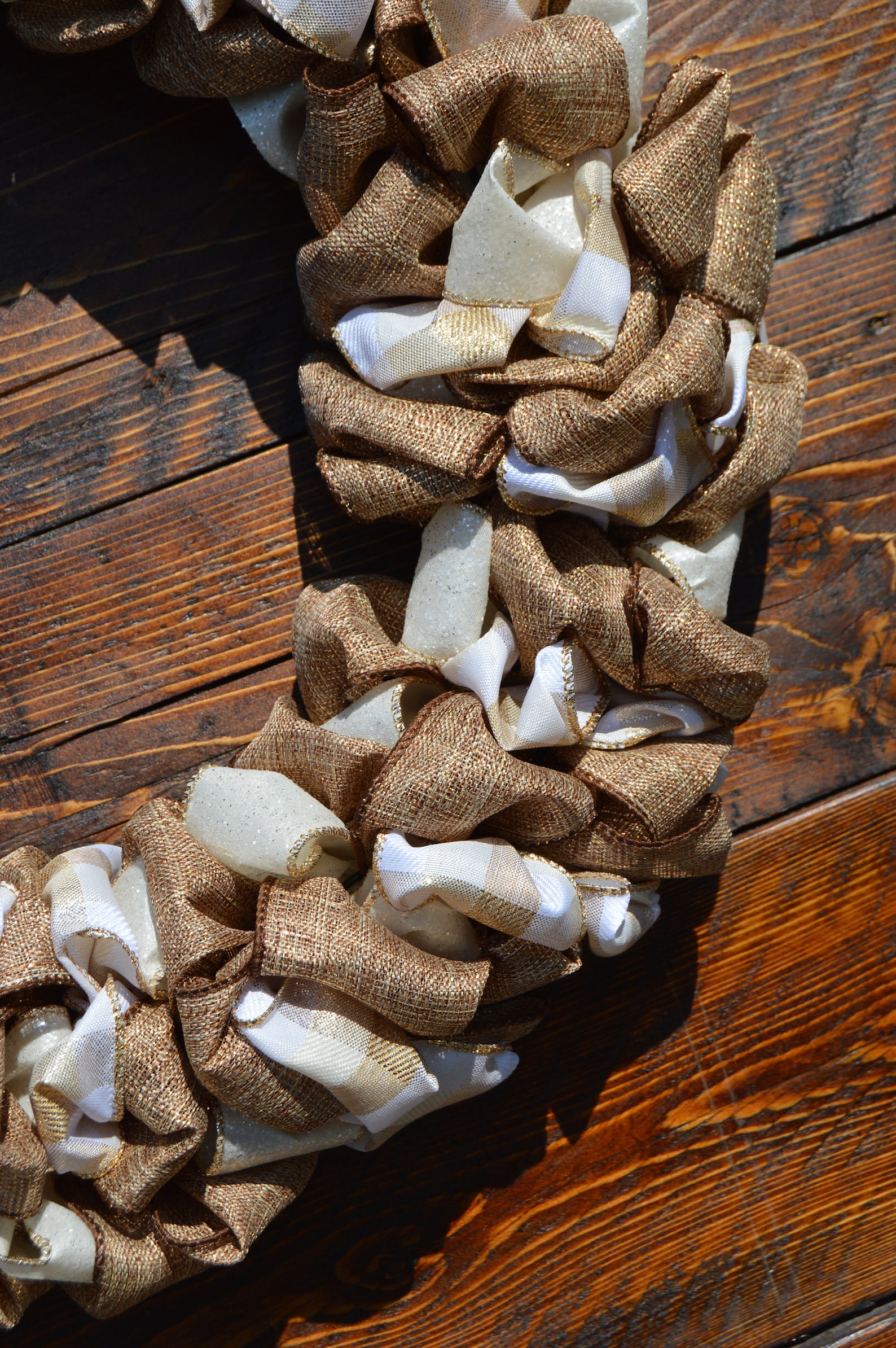 New Year's Wreath| Elegant 16 Inch Ribbon Wreath| Handmade Custom ...