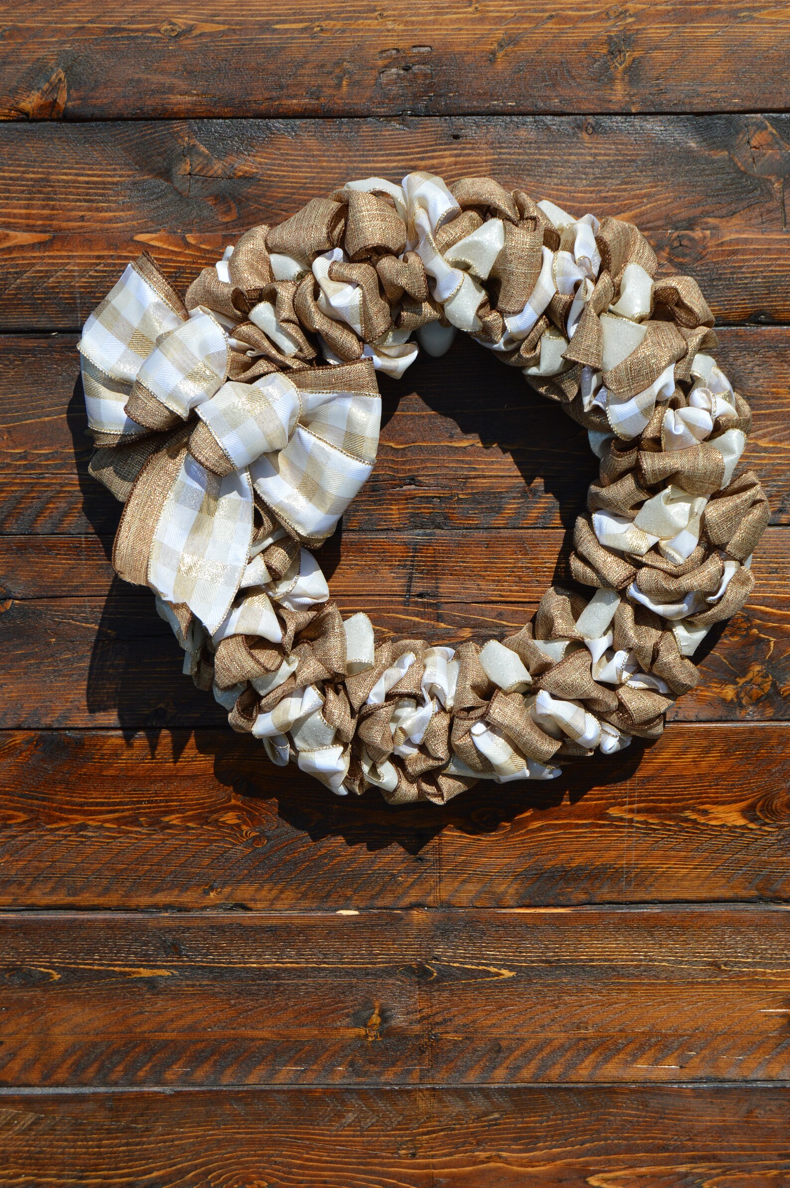 New Year's Wreath| Elegant 16 Inch Ribbon Wreath| Handmade Custom ...