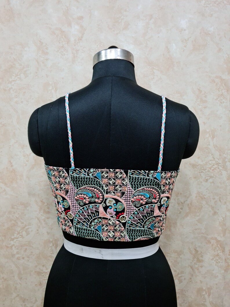 Indian Pure Cotton Lace Cutwork Embroidered Eyelet Long Sleeve Blouse Top LD3 main image 1