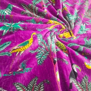 Animal printed velvet fabric velvet fabric by yard cotton velvet fabric upholstery fabric velvet by meter for jacket curtain purple color
