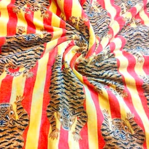 Yellow Tibetan Tiger Velvet Fabric Indian Fabric upholstery Fabric fabric for lampshade fabric for curtain quilting fabric