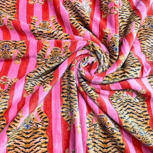 Velvet Fabric animal Velvet Fabric Indian Fabric pink color printed velvet fabric for upholstery curtain cushion dress making cotton 44"