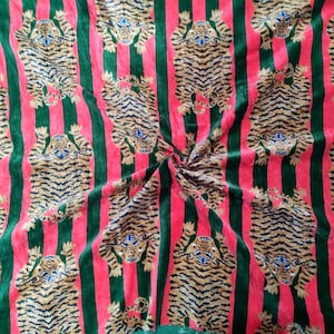 Velvet Fabric Tibetan Velvet Fabric Indian Panther printed velvet fabric for upholstery curtain cushion dress making velvet fabric Green