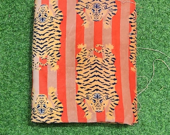 Tibetan Tiger printed Cotton Velvet fabric, Velvet Curtain fabric by the yard Luxury Indian cotton velvet fabric Velvet upholstery fabric