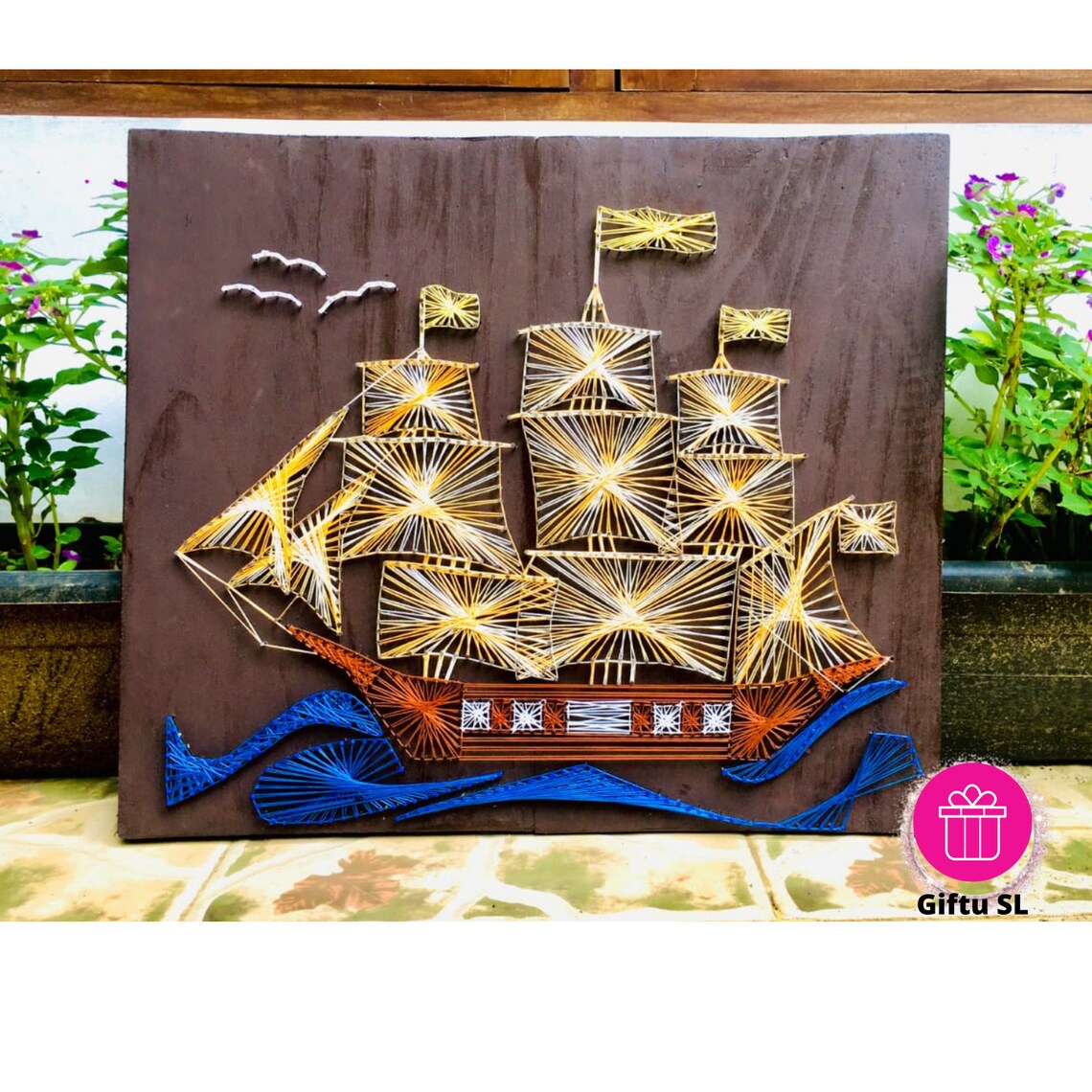 String Art/vintage String Art Ship Etsy