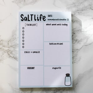 SaLT life notepad - notepad for speech therapists, speech therapist gift, speech therapist notepad, speech therapy student SLP notepad