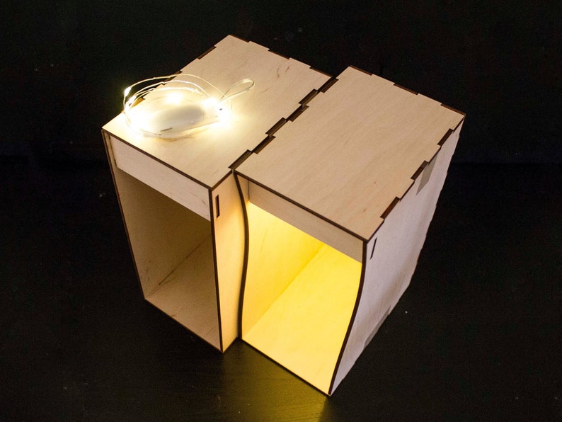 DIY Book Nook Shelf Insert with LED light Kit Etsy