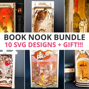 Harry Potter Book Nook- Free file - Free Laser Designs - Glowforge