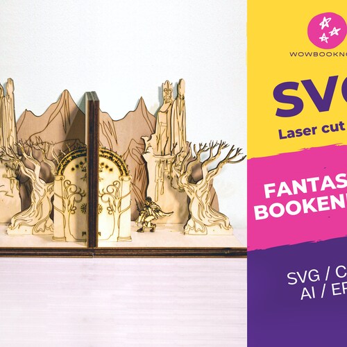 Bookends Bundle Laser Cut Files Svg Files Svg File Etsy