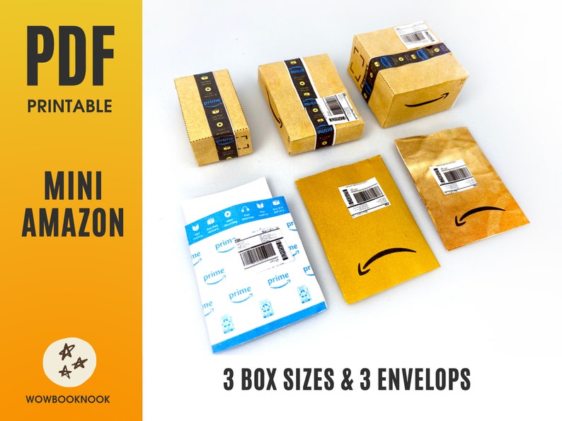Mini Amazon Packages Mini AMAZON Boxes 16 Envelops Etsy