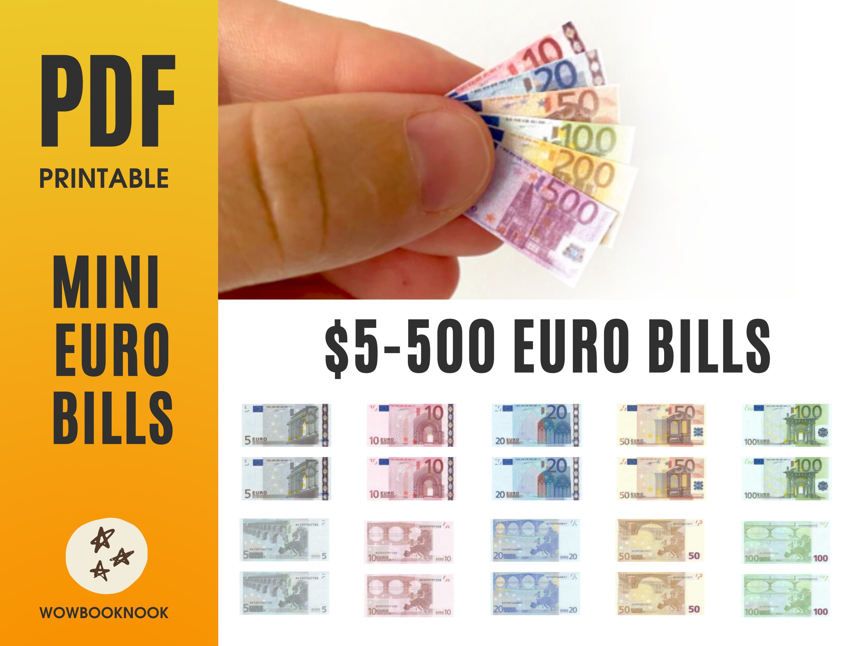 toetje Verloren hart regeling Miniature Money Printable EURO Bills Play Money Mini Money - Etsy Israel