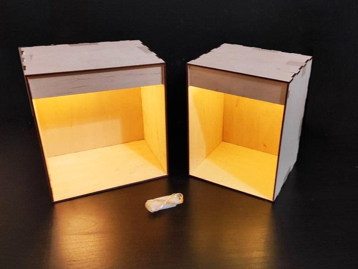 Diorama Box Book Nook shelf insert with Led Light DIY Etsy