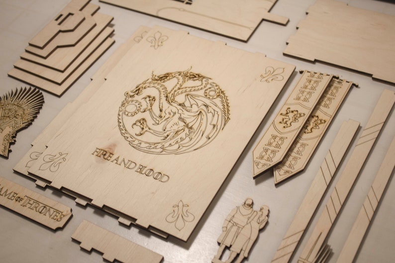 GOT Book Nook Bookshelf insert Laser Cut files Digital Etsy