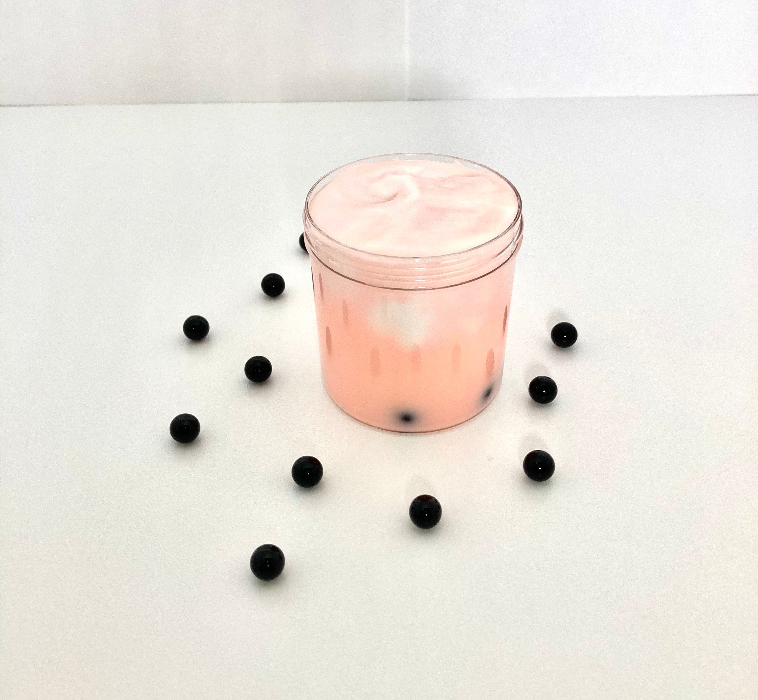 Peaches and Cream Boba Slime/ Boba Bead Slime/ Peaches and Etsy