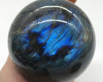 Natural labradorite sphere quartz crystal gemstone sphere crystal ball reiki healing +stand random 1pc