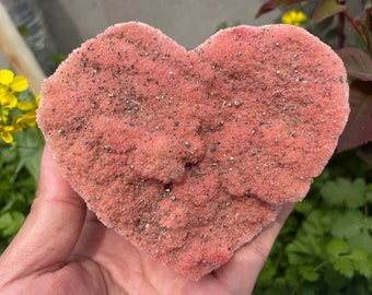 Natural strawberry quartz septarian heart crystal geode iron ore quartz crystal healing crystal gift 200g+/pc