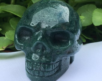 Natural Aquatic agate Quartz Crystal  Lndian Skull Crystal Gifts Halloween