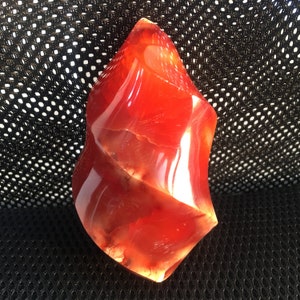 Natural carnelian quartz crystal flame quartz crystal obelisk point healing random 1pc