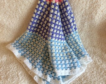 Handmade Baby Shawl: Colorful Crochet Knit Blanket