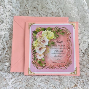Biglietto piccolo di lusso, Biglietto per l'anniversario di matrimonio, Biglietto per l'anniversario speciale, Biglietto per celebrazioni, Biglietto per l'anniversario felice, Biglietto per l'anniversario di matrimonio felice,