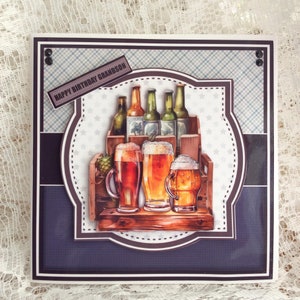 Carte d'anniversaire de petit-fils, carte pour lui, carte d'anniversaire amusante, carte de buveurs de bière, carte d'humour, carte pour petit-fils