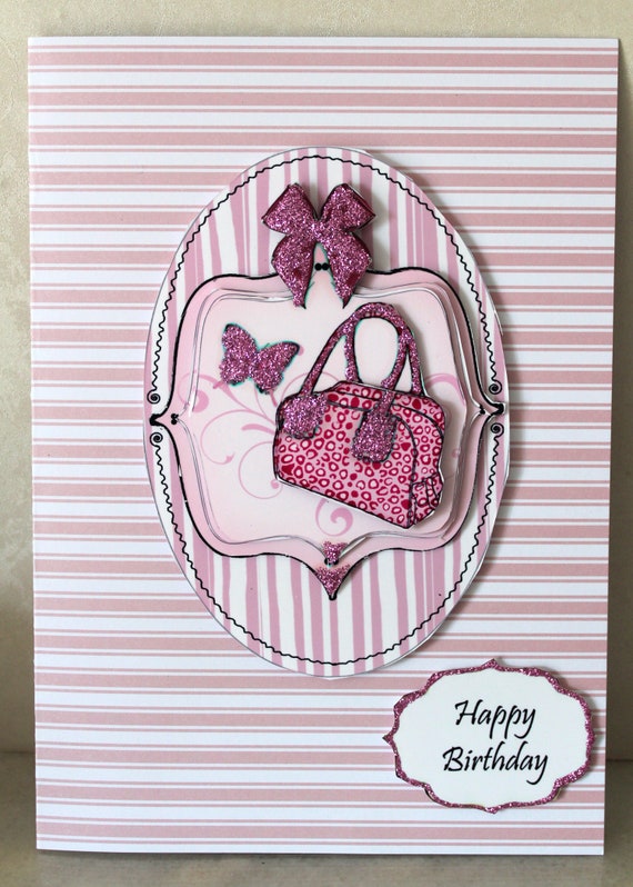 Luxury Birthday Card Happy Birthday Card for Her Exquisite Etsy Hong Kong