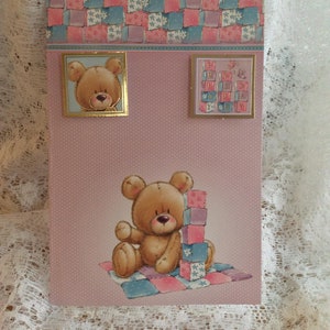 Kinderkarte, Geburtstagskarte, Grußkarte, Genießen Sie Ihren Tag, Teddykarte, Karte für kleine Mädchen, Karte der Kleinen, süße Karte, besondere kleine Karte