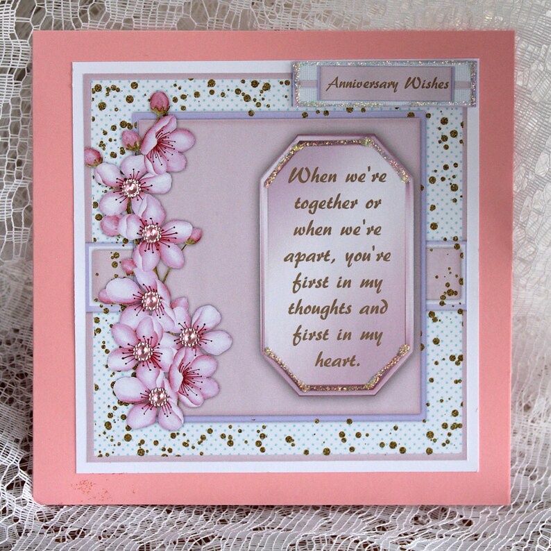 Luxury Small Card Wedding Anniversary Card Special Etsy