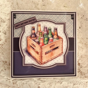 Tarjeta de cumpleaños del hermano, tarjeta para él, tarjeta de cumpleaños divertida, tarjeta de bebedores de cerveza, tarjeta de humor, tarjeta para nieto
