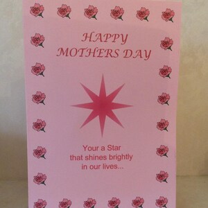 tarjeta para Madre, Tarjeta del Día de las Madres, Tarjeta Impresa