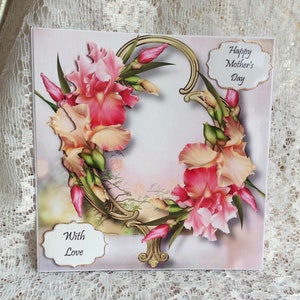 Feliz Día de la Madre, Tarjeta para el Día de la Madre, Día de la Madre, Día de la Madre Floral. Tarjeta para madre, Tarjeta de madre desacoplada, LuxuryCard