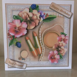 Best Friend Birthday Card for the one who loves accessories,  Friendship Card , Special Birthday  , Handmade card, large card