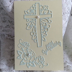 Avec sympathie, Amoureux, Cross Card, carte faite à la main, Carte de deuil, Désolé pour votre perte, Perte d’un être cher, carte de confort, Carte de sympathie