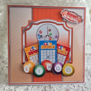 Für alle, die Bingo an ihrem Geburtstag lieben, lustige Geburtstagskarte, Bingo-Geburtstagskarte, Neuheit-Geburtstagskarte, Karte mit gedrucktem Einsatz