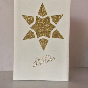 Tarjeta de Navidad Pequeña Estrella de Navidad,, Tarjeta tradicional, Felices Fiestas, Saludos de Navidad, Feliz Navidad, feliz tarjeta navideña