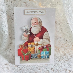 Cartão de Natal americano, Feliz Natal, boas festas, cartão divertido, cumprimentos de Natal, cartão de férias, cartão de Papai Noel, cartão para a época festiva,