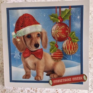 Carte de Noël joyeux pour les amateurs de chiens, carte mignonne, carte spéciale, carte de Noël amusante, chien de Noël, chiot de Noël, carte festive, carte de vacances