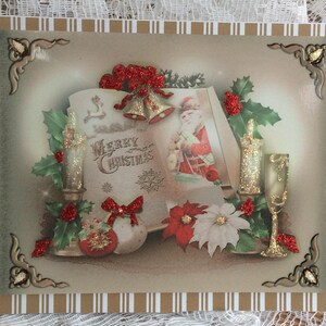 Piccola cartolina per Natale, cartolina per Natale, cartolina di Natale vintage, cartolina nostalgica, buon Natale, gioia di Natale, cartolina di Natale luminosa