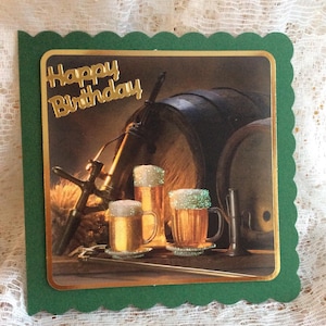 Cartão de aniversário masculino, cartão para ele, cartão de aniversário divertido, saudação de aniversário, feliz aniversário, cartão para bebedores de cerveja, cartão de humor, cartão para homem