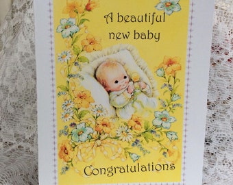 Baby Girl Card, Printed Card, New Birth, Congratulations Card, card for Baby Boy, New baby Card, New arrival card, New baby Card,