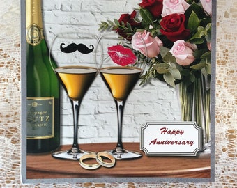 Wedding Anniversary Card, Special Anniversary Card, Unique Bespoke card, , For your Anniversary, On your Anniversary