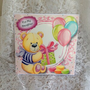 Exquisite Luxury Children&#39;s Birthday card,  Daughter card,Cute card, For my daughter daughter Birthday, Large Card,Cute card,Happy Birthday