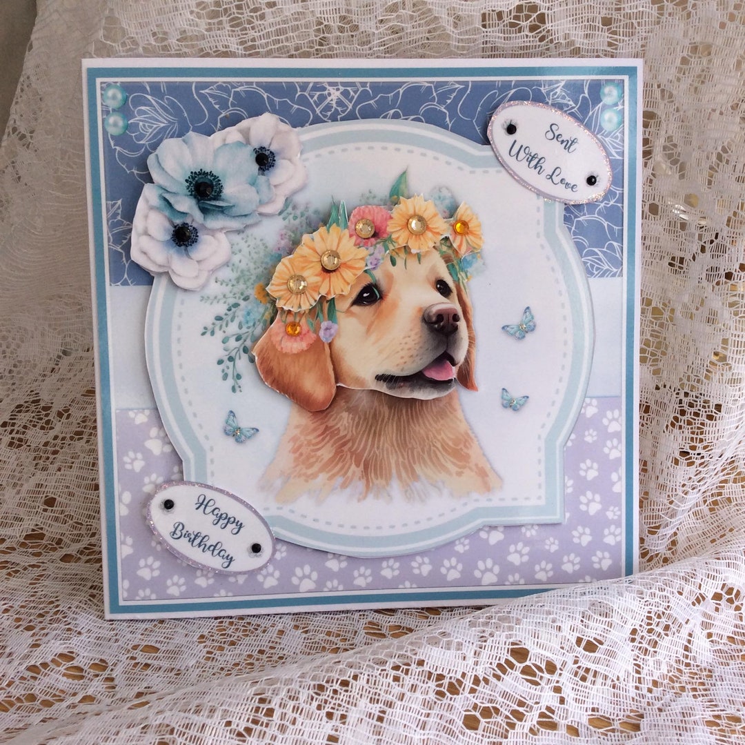 Cute Dog Birthday Card,, Dog Lovers Card, Cute Dog Card, Card for Her ...