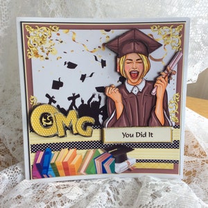 Tarjeta de graduación, tarjeta de felicitación, tarjeta al salir de la escuela, tarjeta al salir de la universidad, tarjeta de salida del estudiante