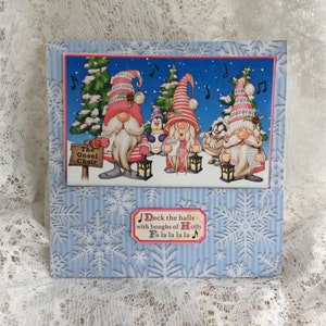 Gnome Fun Christmas Card Biglietto festivo, Buon Natale, Auguri di Natale, Biglietto natalizio, Biglietto per bambini grande 8 x 8