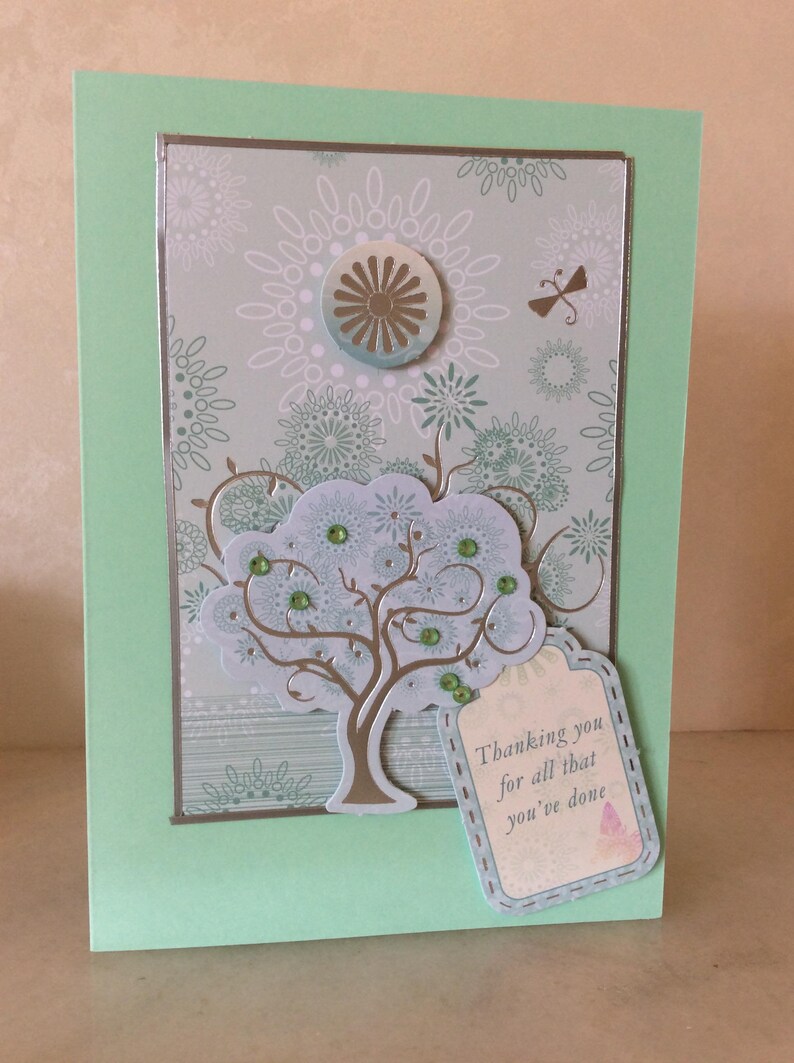 Handmade Thank You Card, Tree Design, A5 Card - Etsy