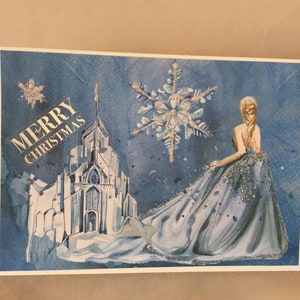 Cartoline natalizie della Principessa ghiacciata, cartoline di Natale magiche, Buon Natale, cartoline per Natale, cartoline festive, cartoline per lei, cartoline di buone feste