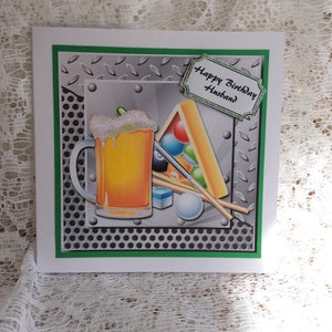 Carte d'anniversaire pour mari, carte amusante, carte faite main, carte pour lui, carte d'anniversaire pour homme, carte de sport, taille 6 x 6 pouces