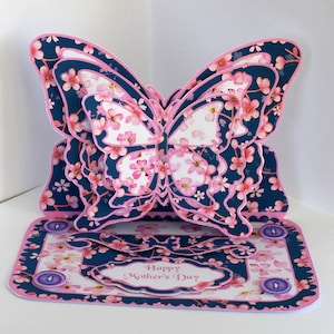 Carte d’anniversaire Butterfly Easel, Carte d’anniversaire pour dames, Jolie carte, carte pour elle, Carte d’anniversaire spéciale, Carte en forme, carte faite à la main